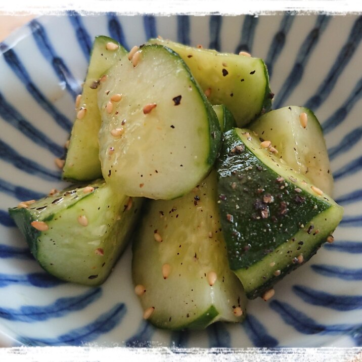 塩焼きそばの粉末使用☆きゅうり漬け